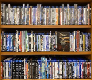 section of video disc collection